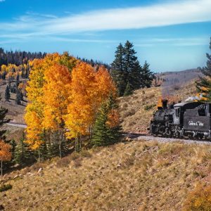 Train ride on Cumbres & Toltec through New Mexico and Colorado.