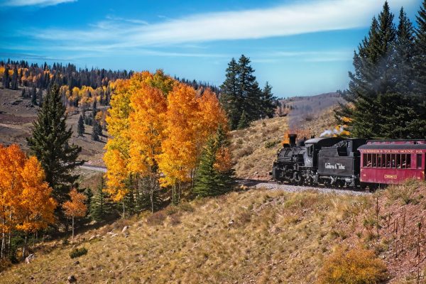 Train ride on Cumbres & Toltec through New Mexico and Colorado.