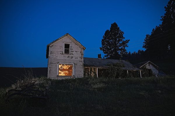 Abandoned farmhouse.  Low light and long exposure.