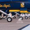 Parked Blue Angels Jets before performance.
