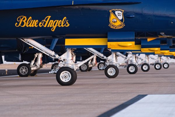 Parked Blue Angels Jets before performance.