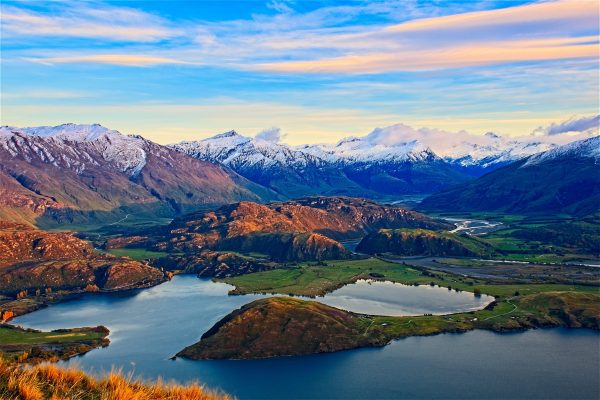 Fall View from Mountain above Lake