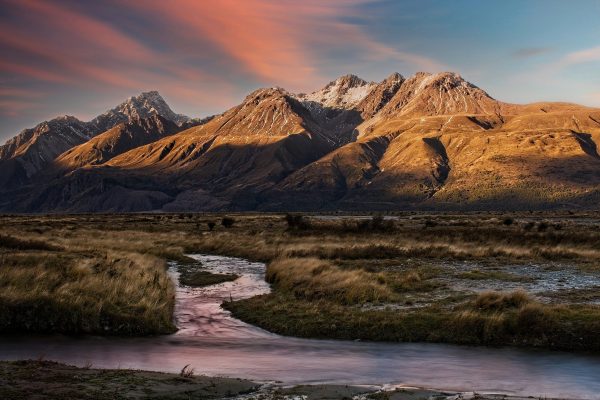 Mount Cook Valley at Sunset