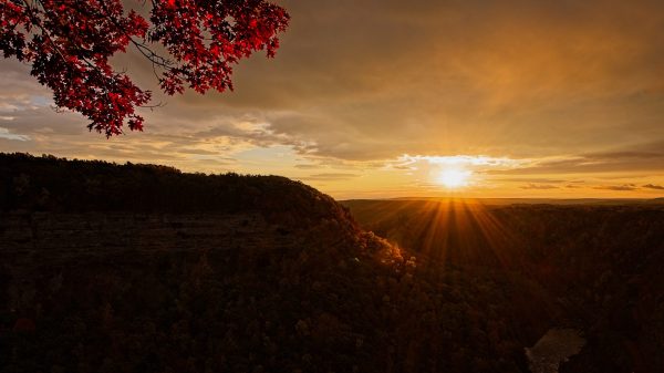 Sunrise over Letchworth