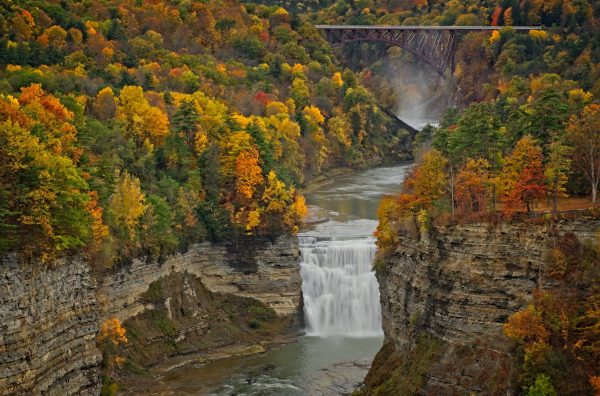 Middle Falls with fall colors
