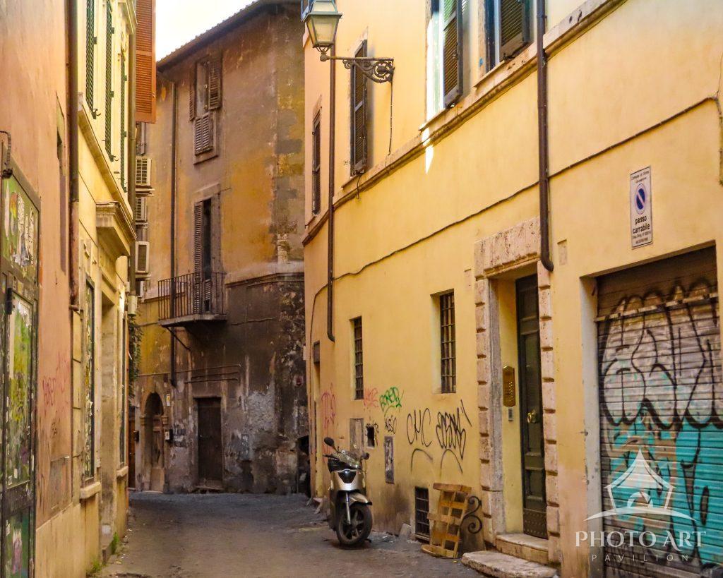 Rustic Streets of Rome, Italy Photo Art Pavilion