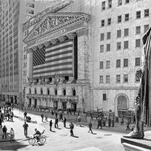 Wall Street view of the New York Stock Exchange
