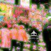 Abstract depiction of Times Square crowd.