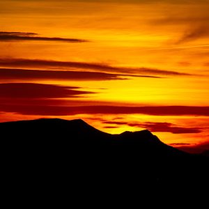 Beautiful Sunset you don't see to often as it sets below the mountains