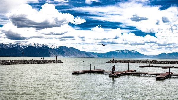 Photo taken at Pelican Bay Marina at the Utah Lake in Saratoga Springs