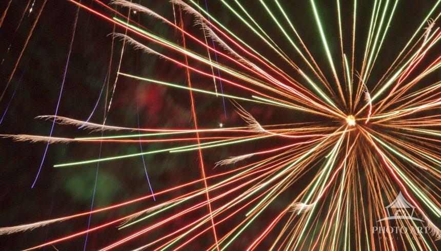 By Shooting fireworks, in United States of America, on July Fourth, the whole country celebrated