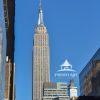 Clear Blue sky day in New York City.. Empire State Building Standing tall