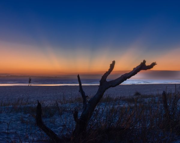 After completing a planned sunset shoot, heading back to the car, I turned back for one last look at