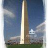 Here is a photographic rendering of the Washington Monument. The photo captures the monument in its