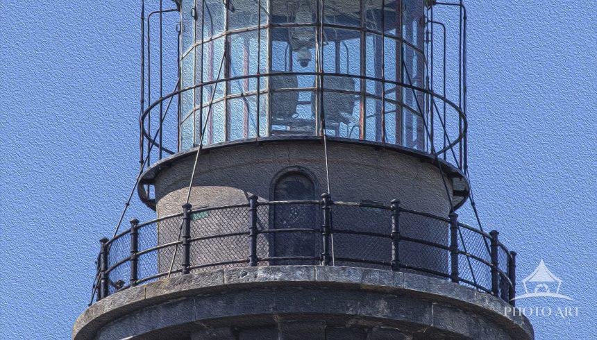 This photo of the Top of the Fire Island Lighthouse was taken with a Telescopic Lens.