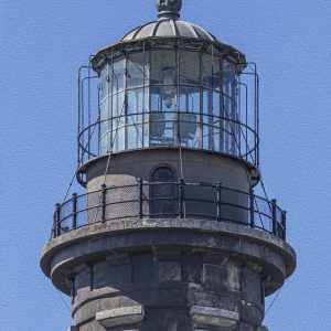 This photo of the Top of the Fire Island Lighthouse was taken with a Telescopic Lens.