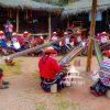 Peruvian ladies working on the alpaca yarn.  Love all the colors.