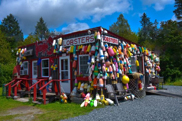 When we were driving, we went past this colorful “Little Lobsterhouse” restaurant that served