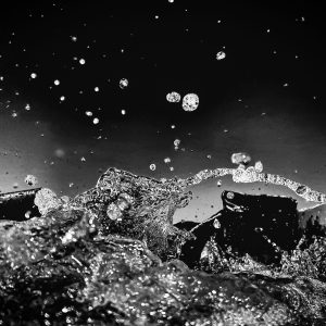 Water splashing in the ocean