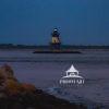 The Orient point lighthouse at dusk after catching an amazing sunset.