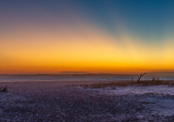 After the sun had set below the horizon, I was walking back to my car, finished for the day. Turned