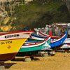 Spent a couple of days in the wave capital of the world, Nazare’. Here are some colorful boats