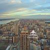 This photo is an aerial view of the Upper West Side of Manhattan. The image showcases numerous