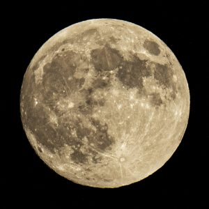 I took this photo of the full moon with my long lens with my new camera.