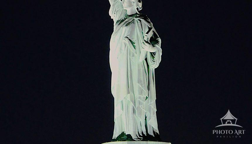 The Statue of Liberty in the evening.