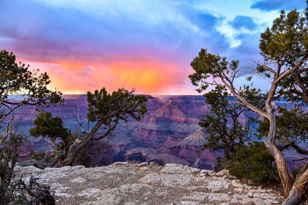 Our first sunset at the Grand Canyon was simply magical, Canyon’s Sunset Glow. Beautiful sunset with