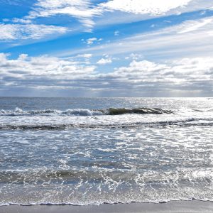 Beach combing is perfect anytime. Beautiful sparkling Smithspoint Surf. This is the ‘Surf in