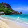 "Oceanic Oasis" transports viewers to a tropical haven where nature's splendor unfolds in a