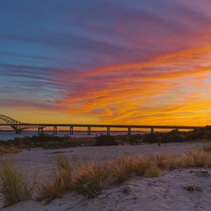 Intense sunset at the #FireIslandInletBridge. The clouds were perfect to produce the "sky on fire"