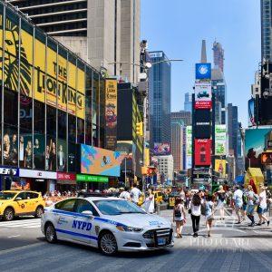 The area of Times Square is one of the busiest areas in Manhattan.