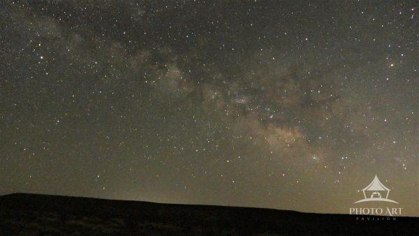 About an hour's drive northeast of Las Vegas, the darkness of the eastern sky is allows for some