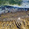 Drone photo of the unique coast near Montauk Point, NY