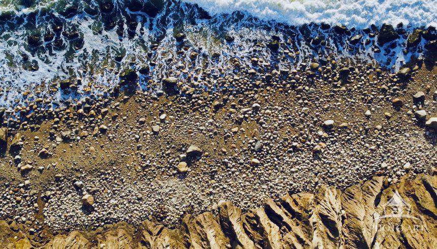 Drone photo of the unique coast near Montauk Point, NY