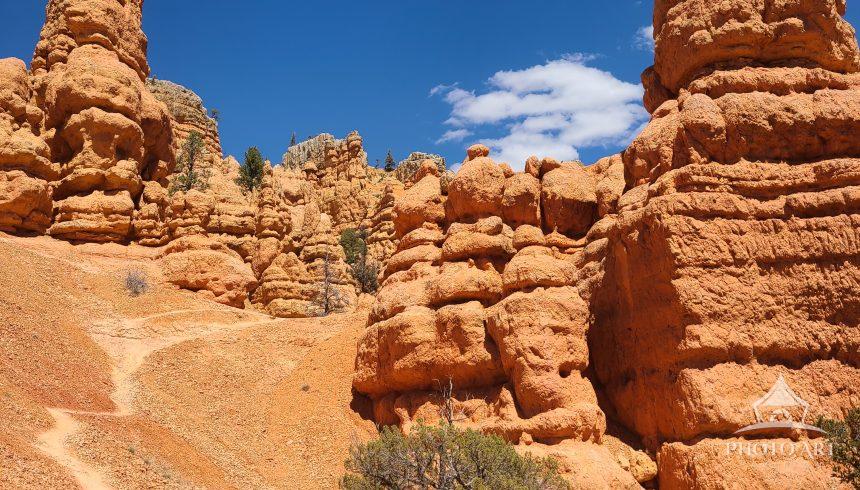 Trail up to the sky amongst the Hoodoo's in Bryce Canyon