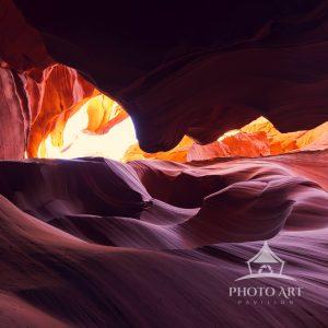 One of the many rock formations in Canyon X in Antelope Canyon, Page, AZ.
