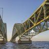 The view of the Robert Moses Bridge between the spans.