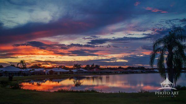 As the day ends, I captured this beautiful sunset and its reflection on the water. I can sleep in