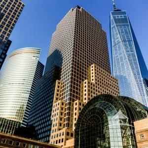 The architectural language of Lower Manhattan blends precision with expression, where towering forms