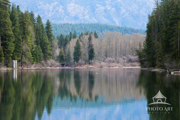 Reflection of trees on Lake Wenatchee