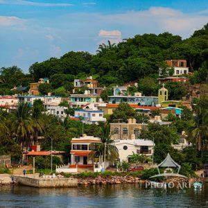 This image depicts a quiet, yet vibrant section of one of Mazatlán's many coastal villages.