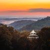 This breathtaking sunrise lights up the rolling hills of Brown County State Park in Nashville,