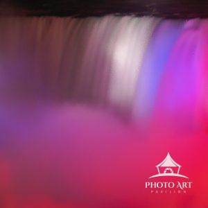 Niagara Falls offers a spectacular lights shows every night. I decided to convert this images in