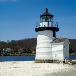 The Brant Point Lighthouse is located in the charming town of Mystic, Connecticut.