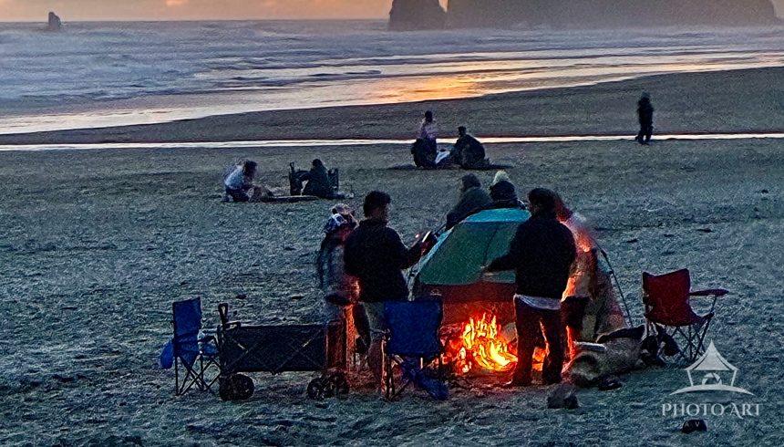 Campfire on the Beach