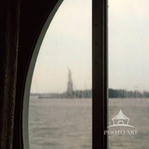 I was how the Statue of Liberty looked through the rain.