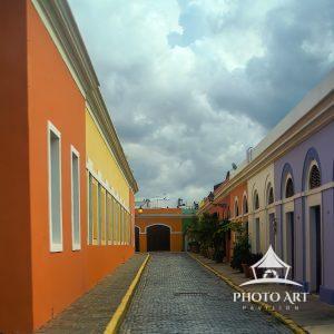 The streets at San Juan, Puerto Rico are famous for its colorful houses.
